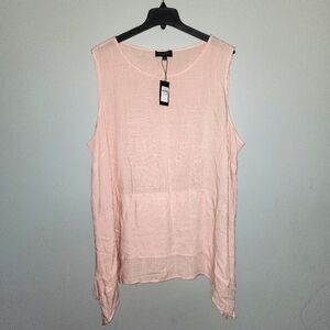 Arna York collection women's tunic Selena layer dusty rose size 30/32 sleeveless